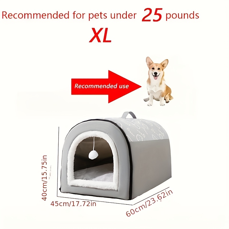 TEMU A Pet Dog Bed For , Featuring A Larger And Thicker Oval Design With A Handle, Suitable For Pets Weighing Up To 88 And Easy To Clean