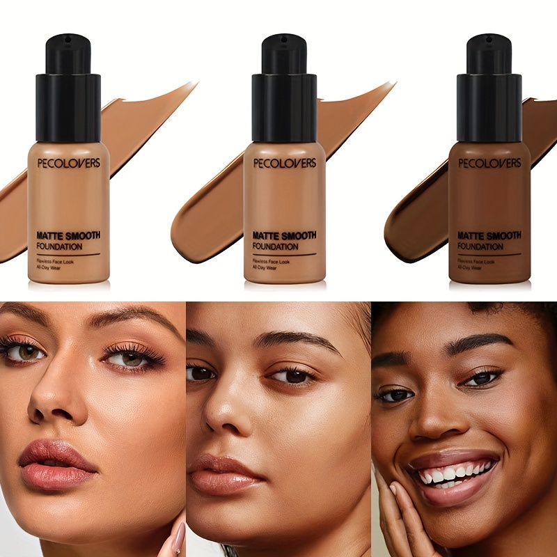 High Coverage Matte Liquid Concealer - PECOLOVERS, Waterproof, Oil Control, Moisturizing, Long-Lasting Face Makeup in Multiple Shades