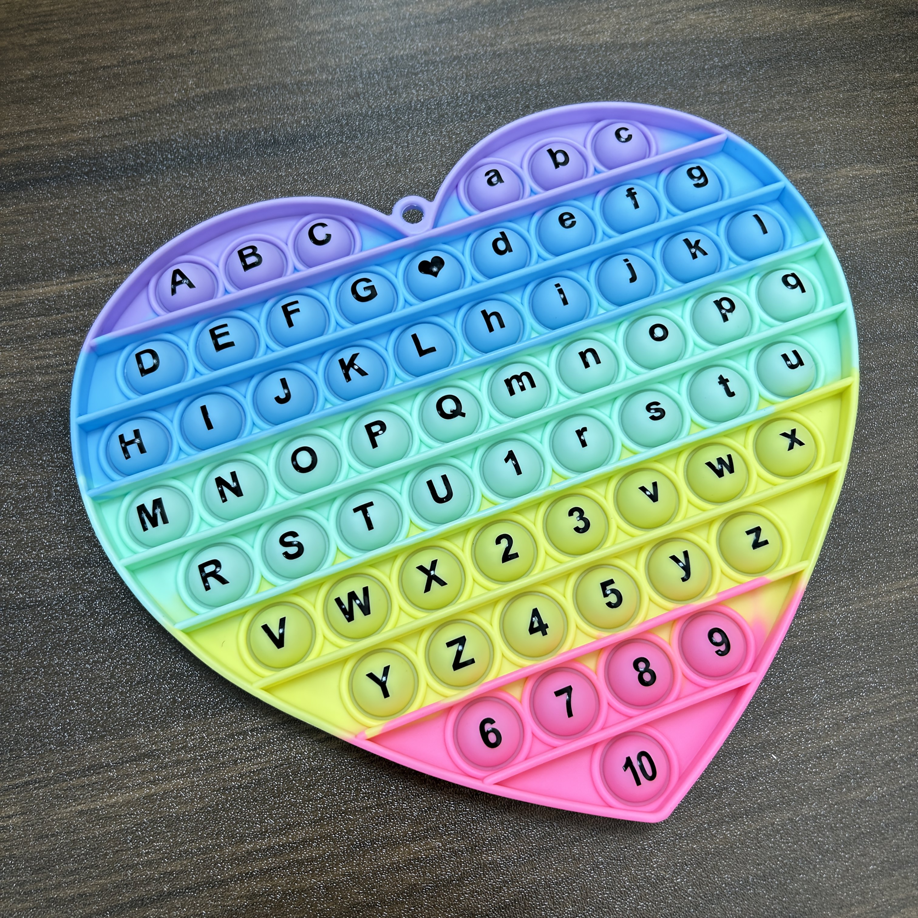 Alphabet Numbers Learning Board Game with Silicone Heart-Shaped Design