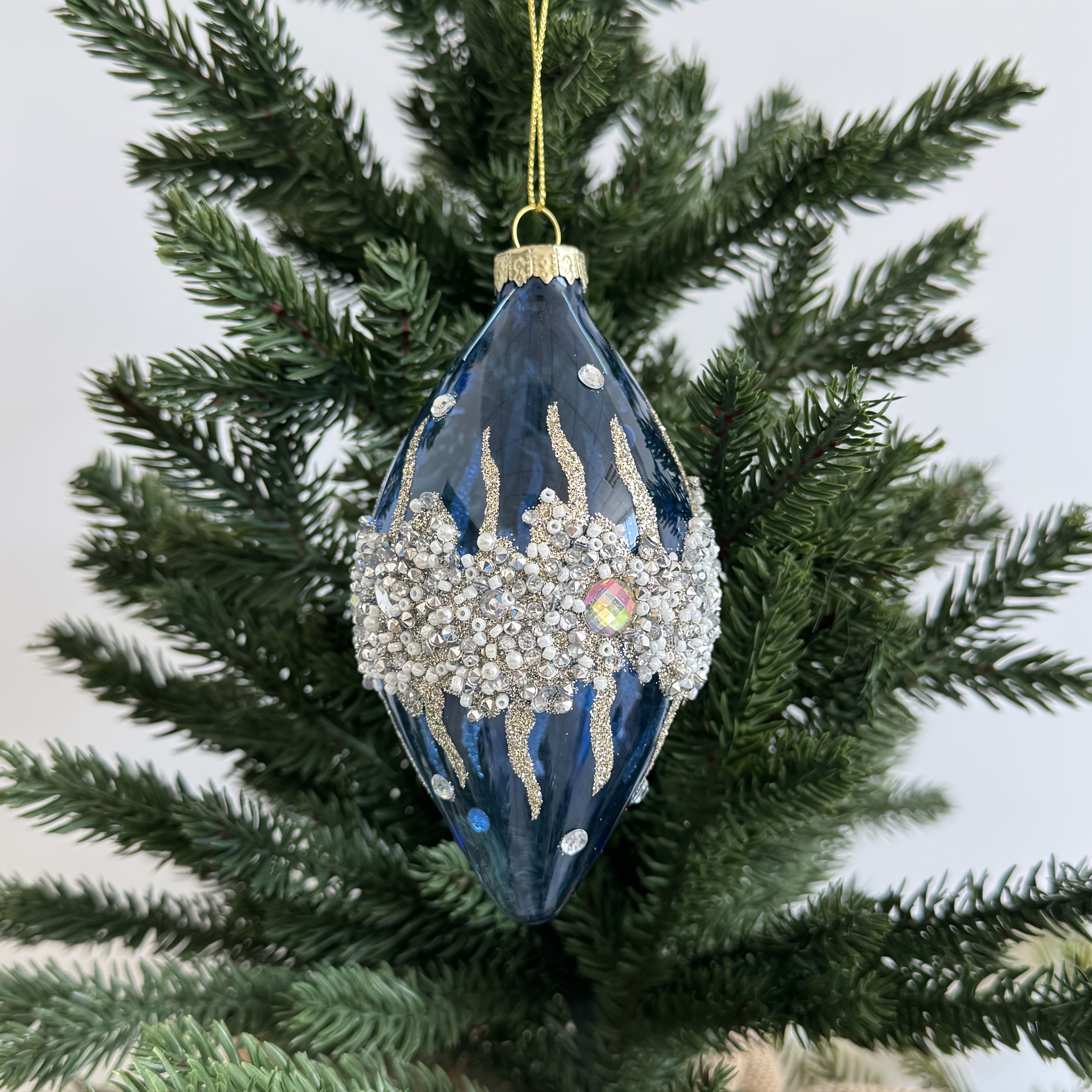 E-shop 5,25 Zoll Weihnachtskugel Dekoration, Glasdeko zum Aufhängen, Hänge Dekorationen, Kein erforderlich, Geeignet für Feiertagsfeiern, Weihnachten,