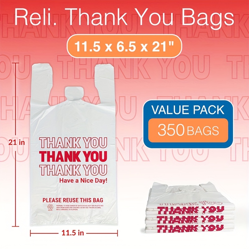 TEMU Plastic Bags Gift Bags Supermarket Shopping Bags Merchandise Bags Portable Vest Tote Bags Thank You Bags Grocery Bags Are Restaurants, Retail