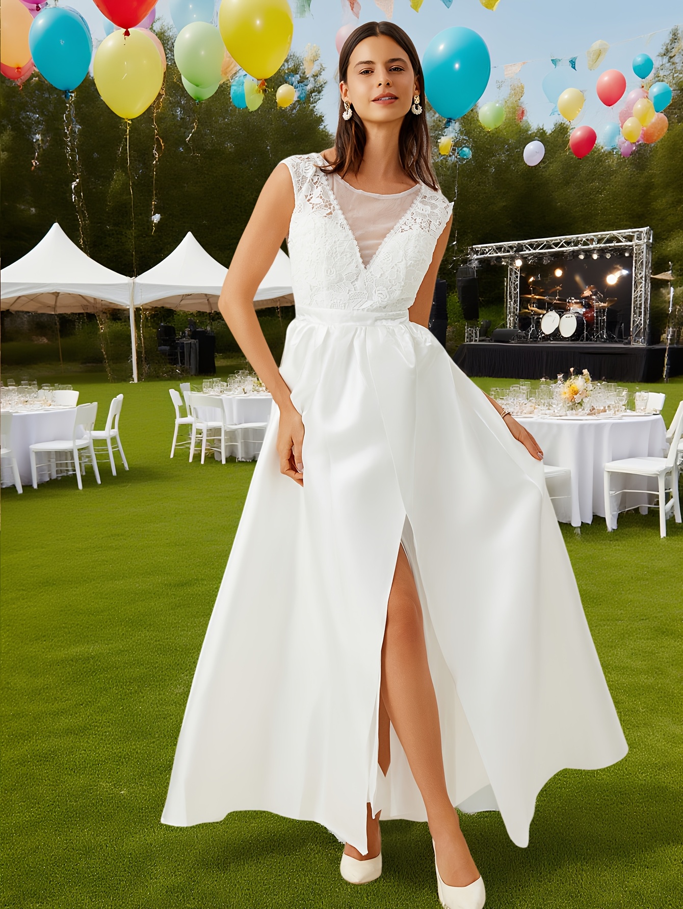 chinese dress ladies Colors Dress 3447 - Long Sequin Mesh Mermaid Dress main image 0