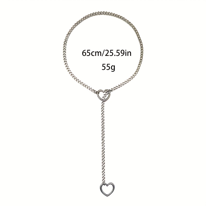 TEMU 1pc Fashion Key Lock Punk Stainless Necklace Slip Chain Section Creative Summer Commuter Gift