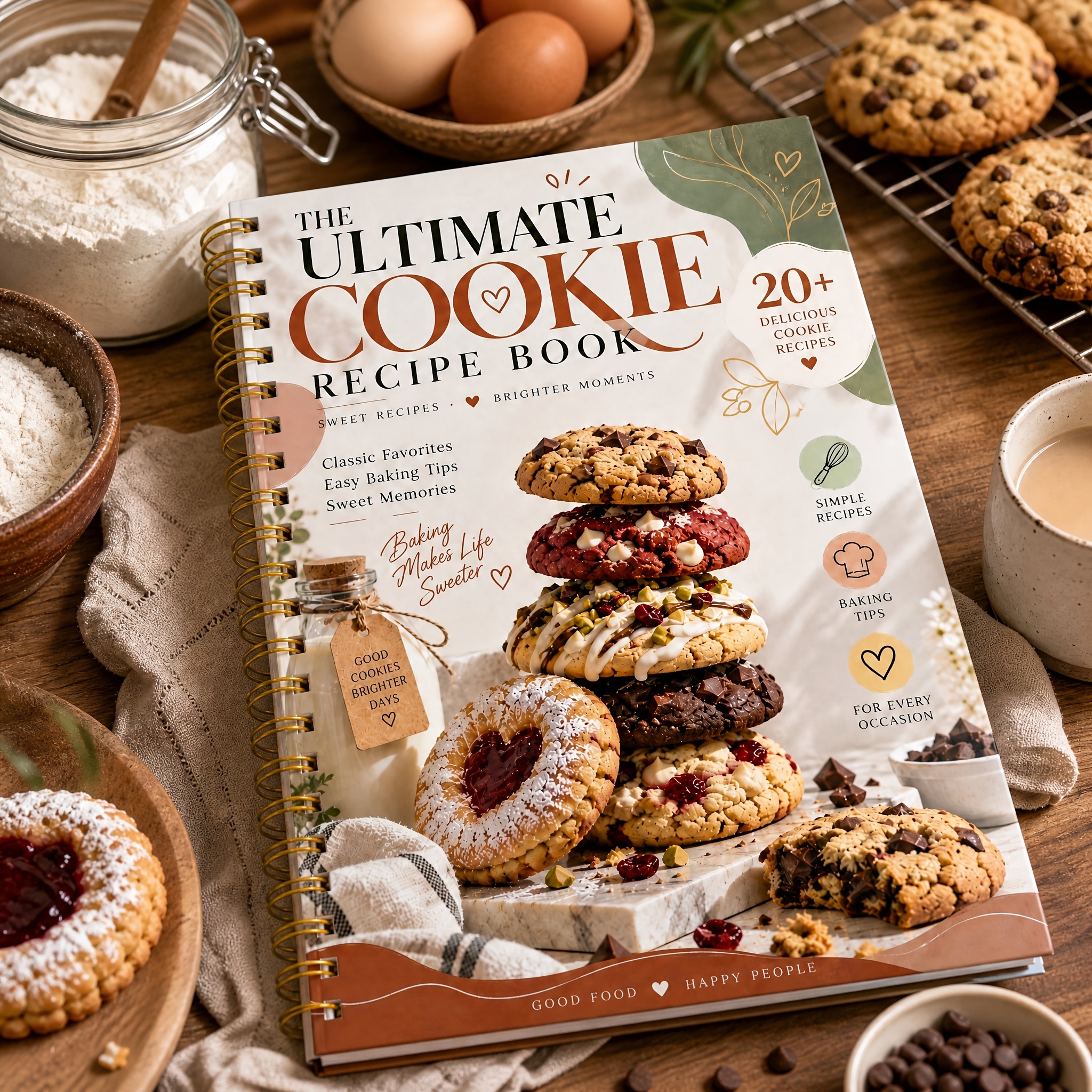 TEMU Complete Cookie Recipe Collection | 20+ Cookie Recipes, Classic Recipes With Simple Baking Techniques, Chocolate Cookie Dessert Making Guide,
