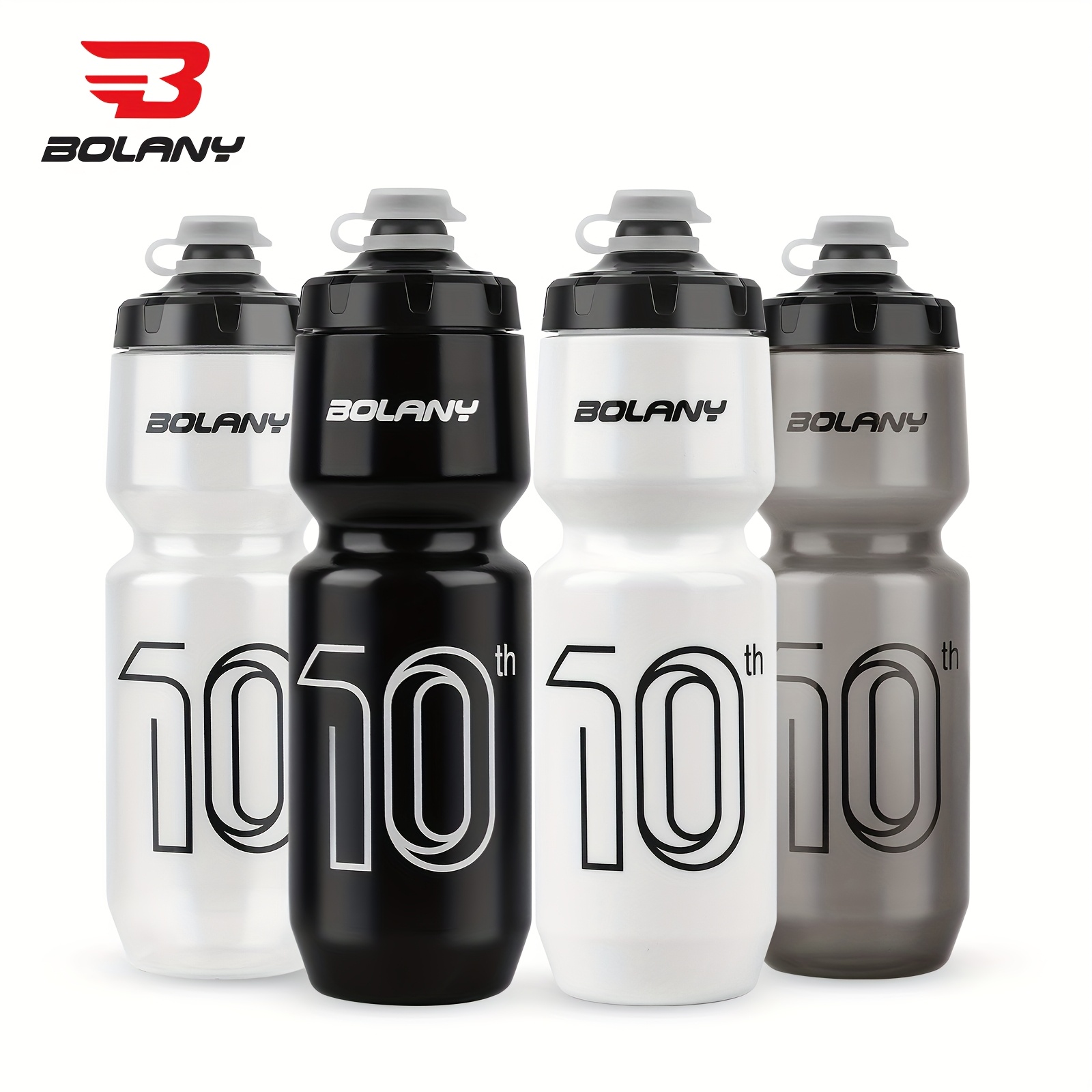  750ml outdoor sports water bottle with bite   spout lid leakproof portable pp5 plastic cycling kettle compatible for gym translucent options squeeze activated hydration system