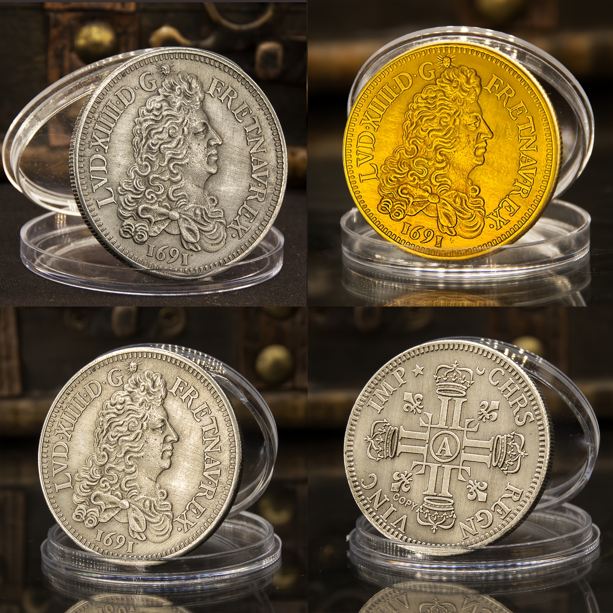 레플리카 코인 레플리카 1개 1691년 동전, 모조품, 기념판 장식용, 대중문화 테마, 크리스마스, 할로윈, 이스터, 추수감사절 선물에  적합한 기념판, 웰빙 코인 - 장난감&게임 - Temu
