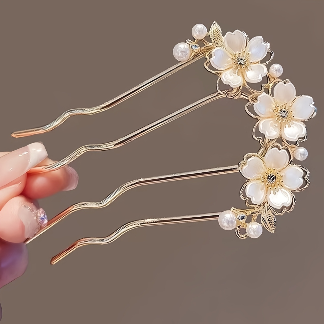 Hair Comb, Clip-in Comb, Four-prong Updo Comb Hair Accessory