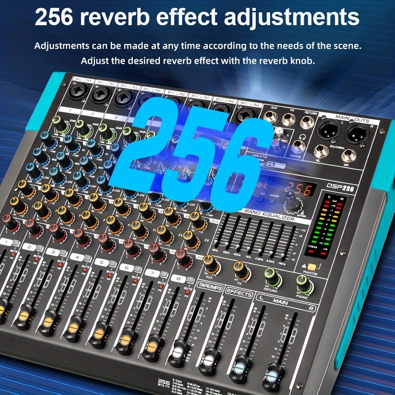 Table De Mixage Audio DJ 48V Power Reverb USB Numérique Pour Carte