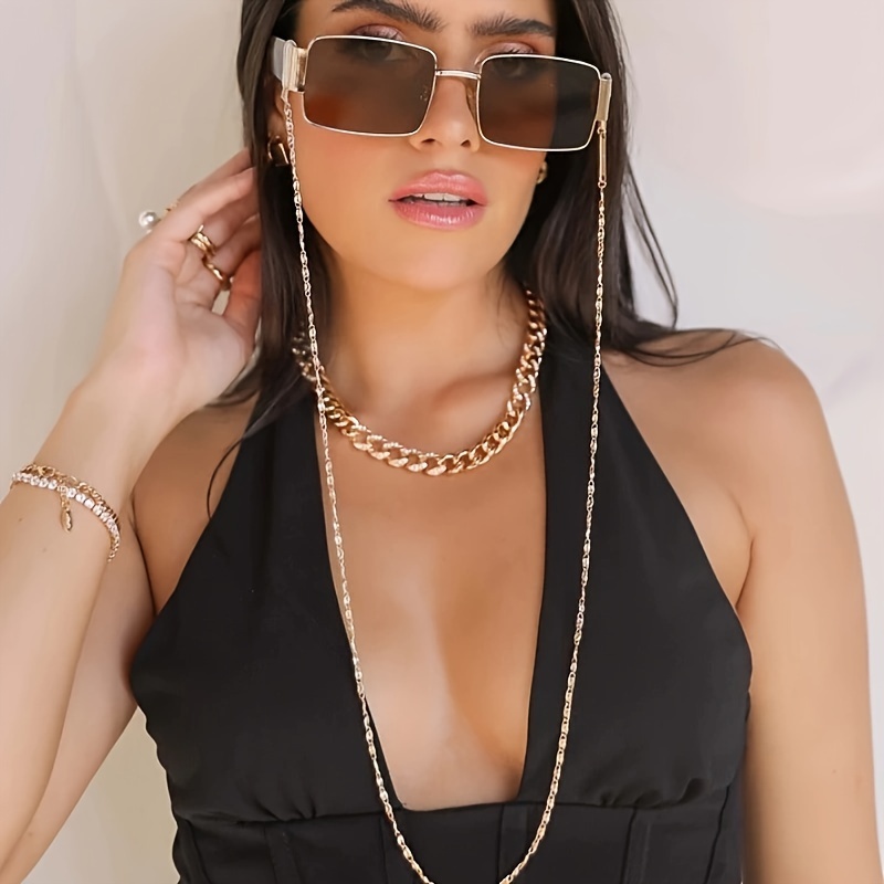 Fashion Vintage Glasses Chain Women's Halterneck Glasses Chain Anti-loss  Lanyard Chain Mask Chain