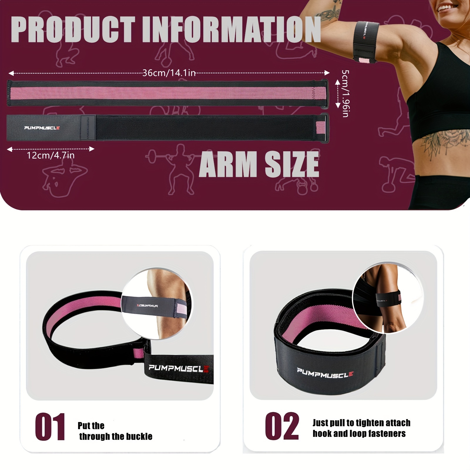 2pcs Adjustable BFR Bands for Muscle Growth & Strength