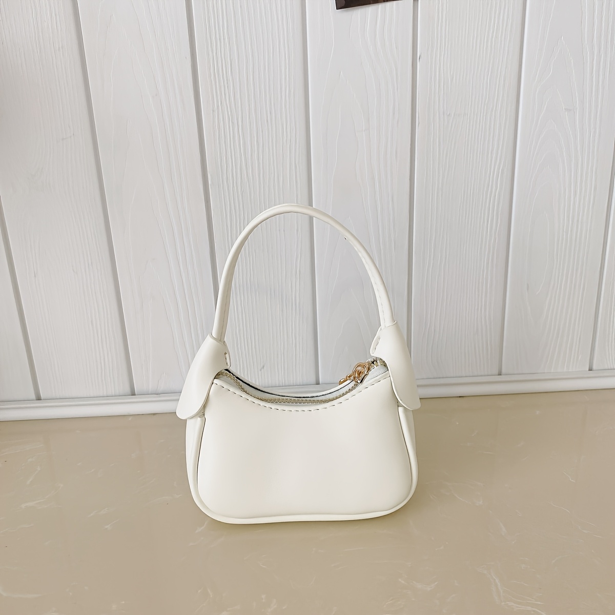 TEMU Niche Bag 's Fashion Handheld Crescent Bag Solid Color Easy Handheld Small Bag