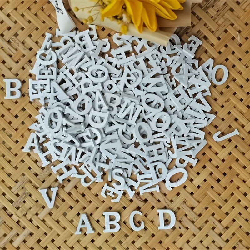 

260pcs A-z Wooden Alphabet Letters, 15mm - Ideal For Diy Crafts & Home Décor, Natural Unfinished Wood Chips For , Customizable Lettering | Rustic Aesthetic | Assorted Letters