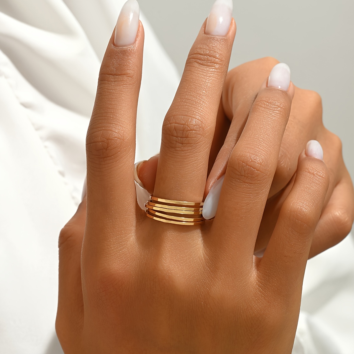 5Pcs Set Plain Rings Minimalist Jewelry