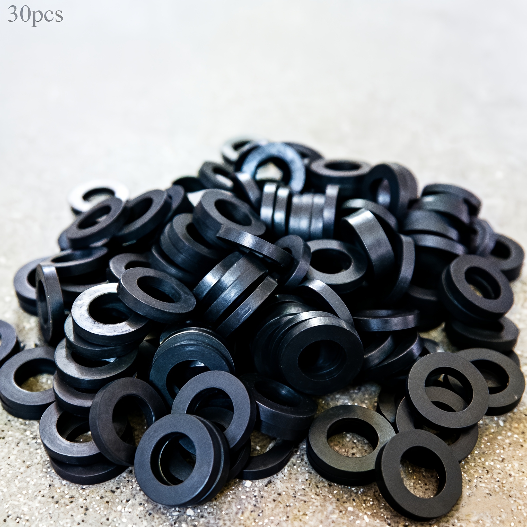 TEMU Set di 30 O-Ring in Gomma Qualit� | per Tubi a , Tubi Doccia, Rubinetti, Scaldabagni & Valvole di Regolazione, Texture Uniforme, Superficie