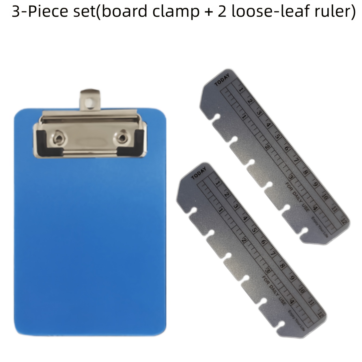 TEMU 3pcs Set Of Small Blue Notebooks With Clips, Made Of Sturdy Pp Material, Pocket Size 10.16×15.24cm, Can Hold Notes, Receipts, , Suitable For