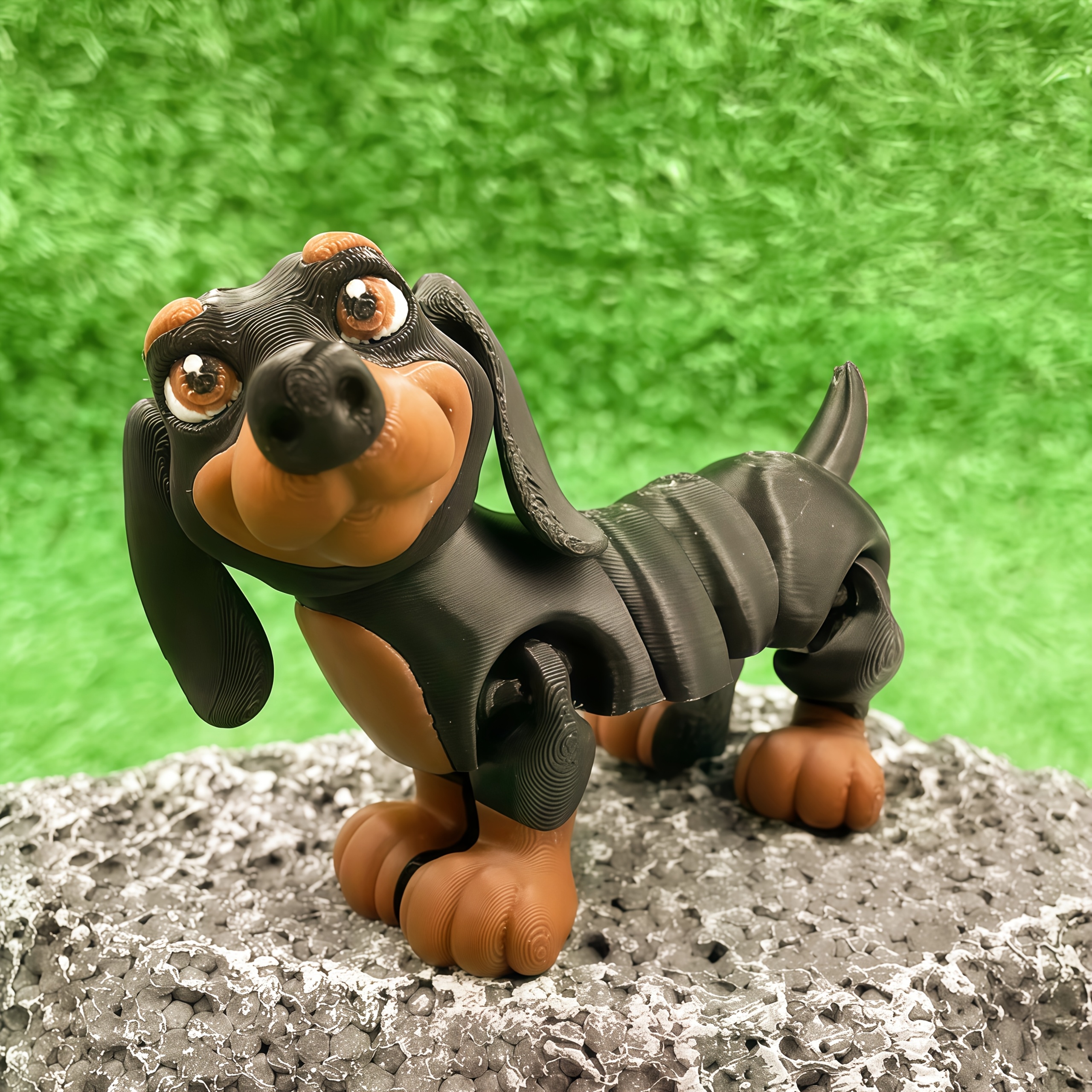 Articulated Realistic Dachshund Statue - Room Desktop Decor Ornament And Exquisite Craft Decorative Accessory, Ideal Gift (suitable For , Family, And )