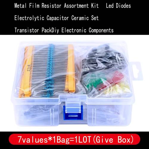 item picture repair common sample box resistor pack electrolytic capacitor pack led transistor 3mm 5mm diode pack transistor pack ceramic