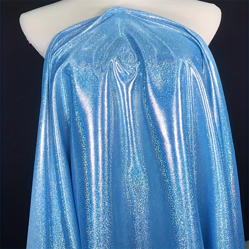 1 Yard/3 Yards Sparkling Rainbow Holographic Fabric With Golden Accents, - Perfect For Diy Crafts, Tablecloths & Stage Costumes, Toys, Laser Fabric