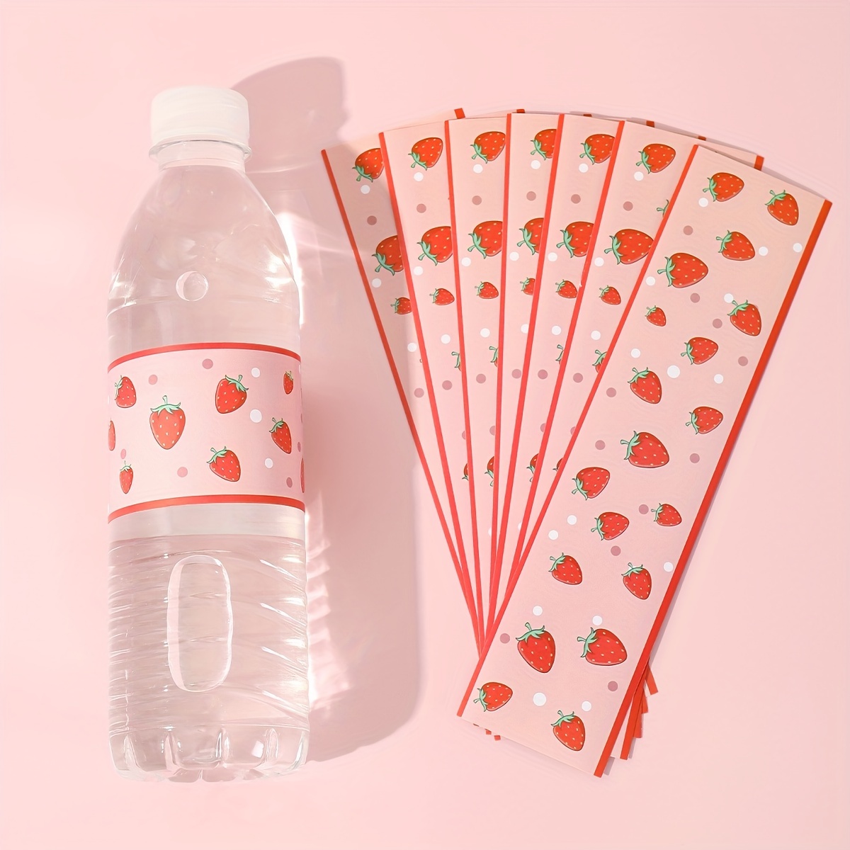 

10pcs Adorable Strawberry-shaped Water Bottle Stickers - Decorative, Reusable, And Easy To Apply For Parties, Weddings, Events, And Gifts - Water Bottles, Laptops, And More