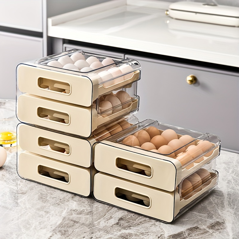 1/2pcs Bandeja Huevos Cajón Refrigerador Cajón Huevos - Temu