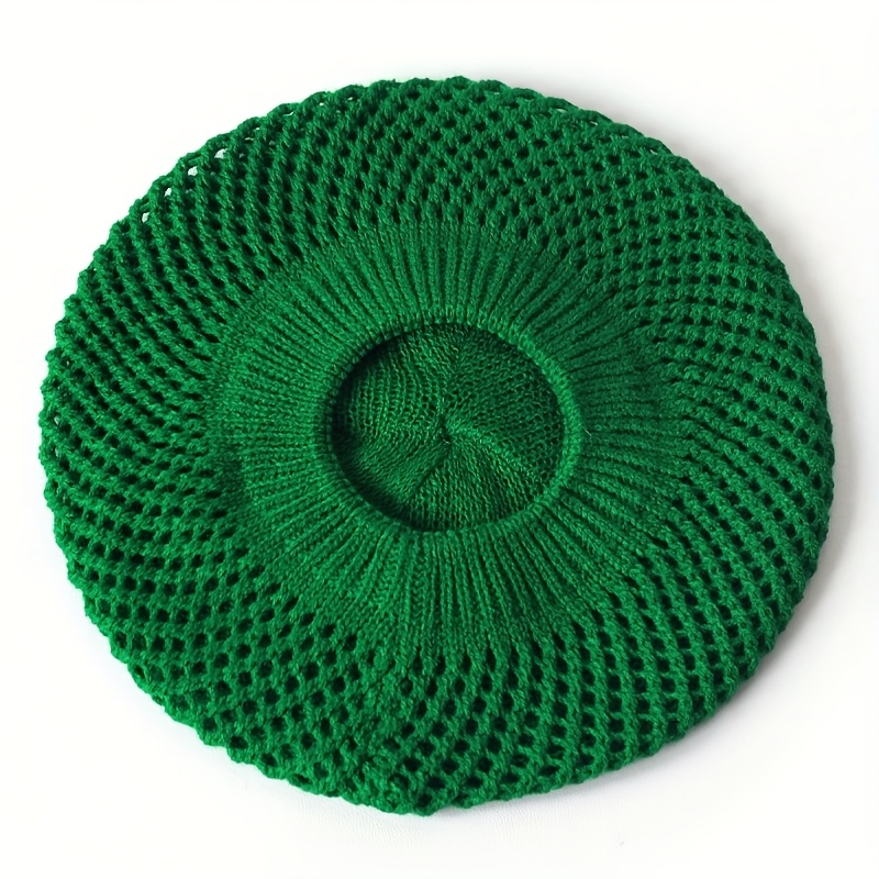 TEMU 1pc Solid Color Double-layer Beret, Women's Hat, Warm And Cold-resistant, Suitable For Daily Use, Available