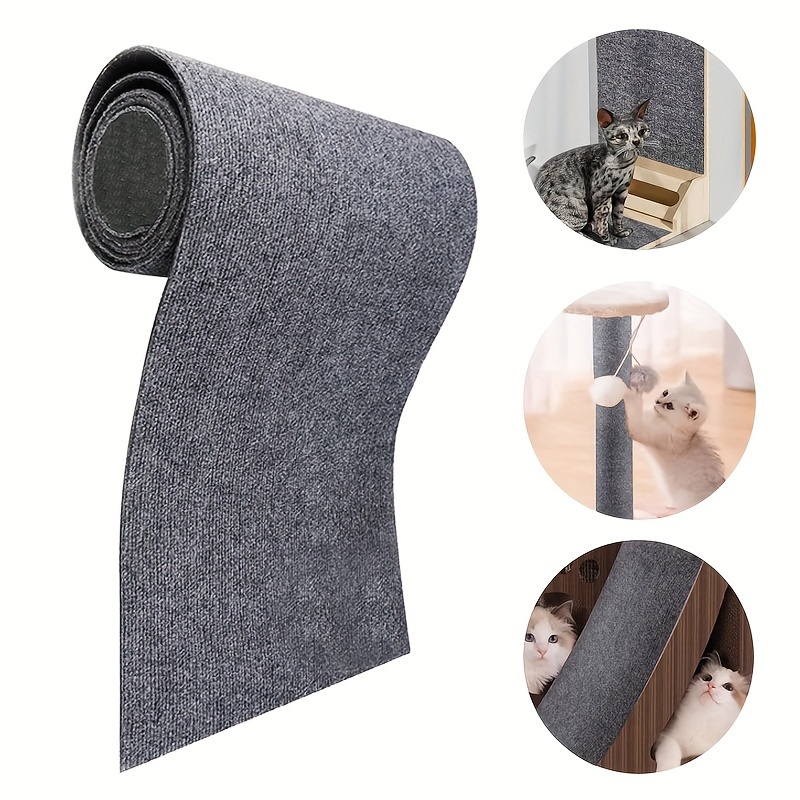 

1pc Self-adhesive Cat Scratching Mat, Diy Customizable 100x30cm, Non-slip Scratch Pad For Cat Trees, Wall Steps, Post Cover, Pet Furniture Protector