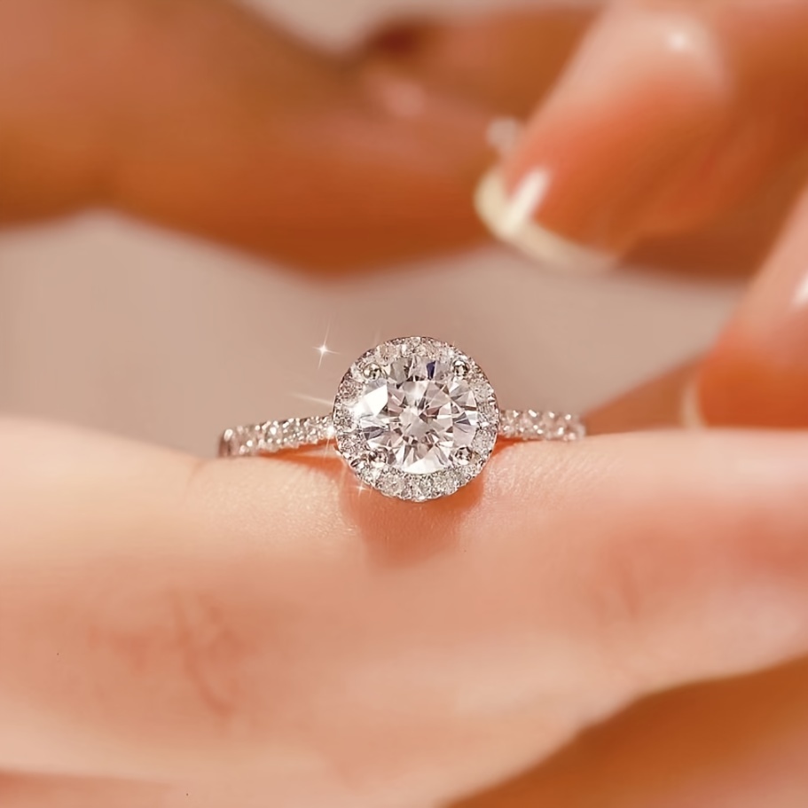 Round CZ Adjustable Open Ring for Everyday and Parties
