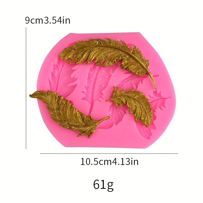 1pc, Large Size Feather-shaped Baking Silicone Mold, Bakeware