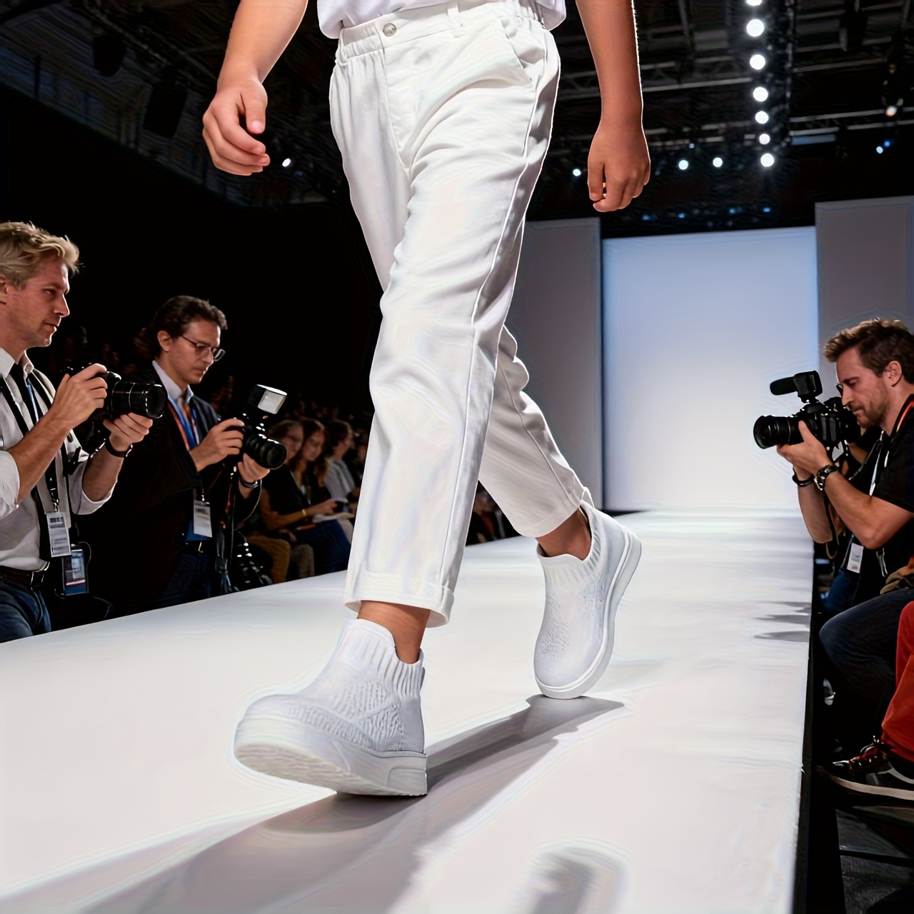 A Pair of Ultra-Lightweight, Stylish, Comfortable Casual Sports Shoes with a Sock-Like Design