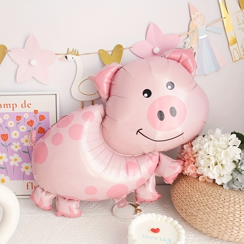 

2pcs, 33-inch Pink Pig Shaped Jumbo Mylar Foil Balloon Farm Animal Themed Party Decorations Birthday Baby Shower Decor Supplies Home Room Decor