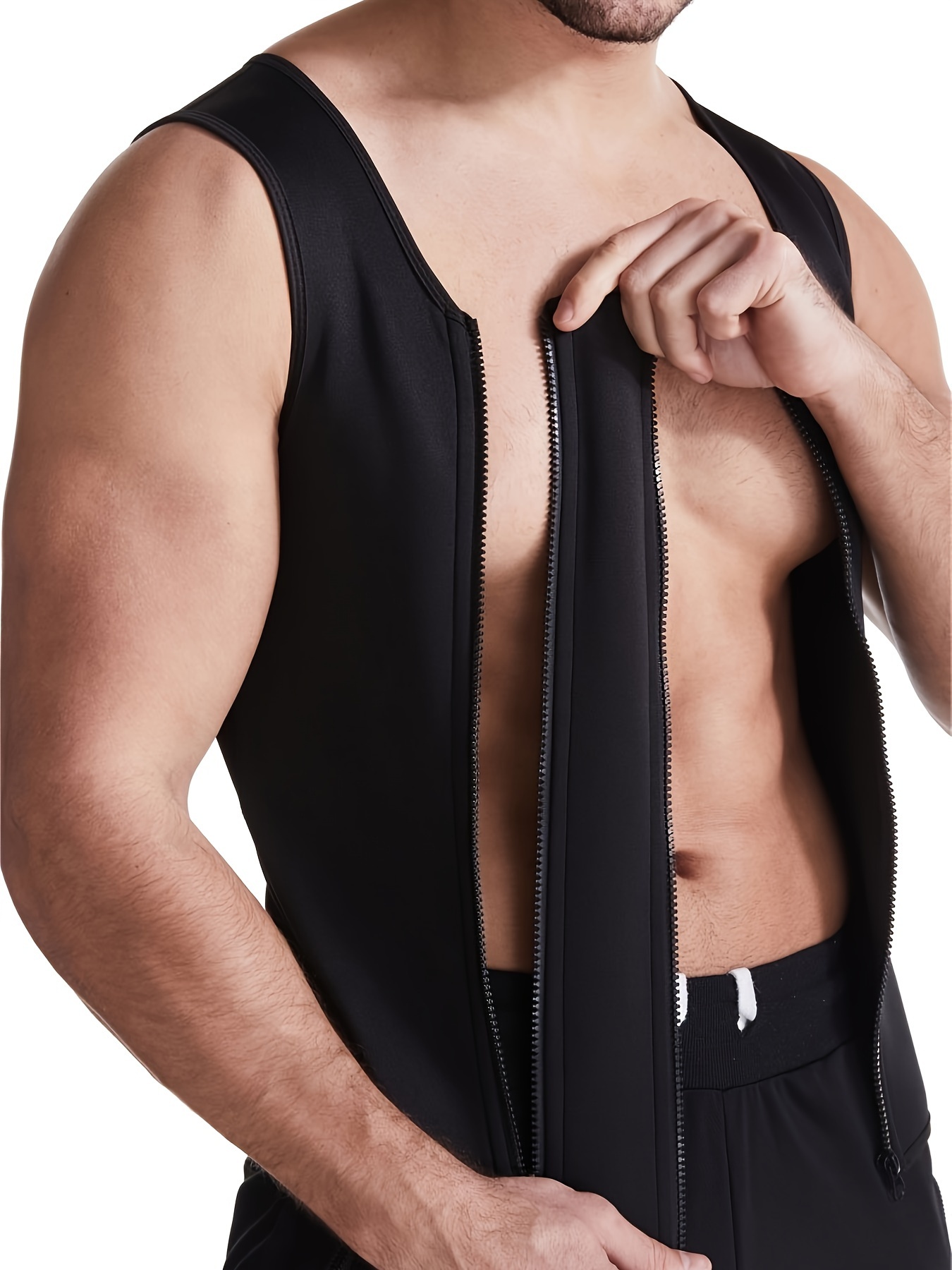 *'s Neoprene Sauna Waist Trainer Vest With Double Zipper Workout Tank Top,  Sleeveless Compression Shapewear, Abdo* Control Breathable Bod