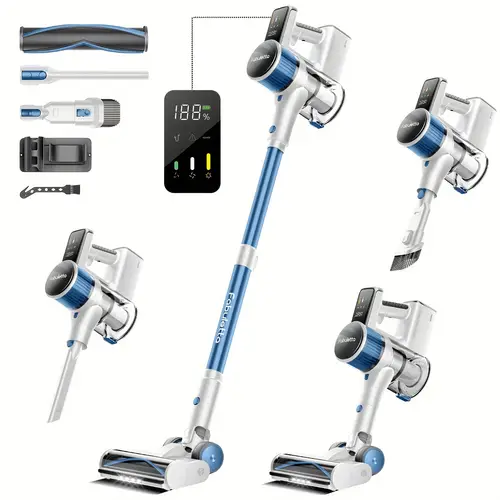 35kpa cordless vacuum cleaner 450w stick vacuum cleaner with brushless motor headlight 55 minute self standing cordless household vacuum cleaner for pet hair carpet hard floors