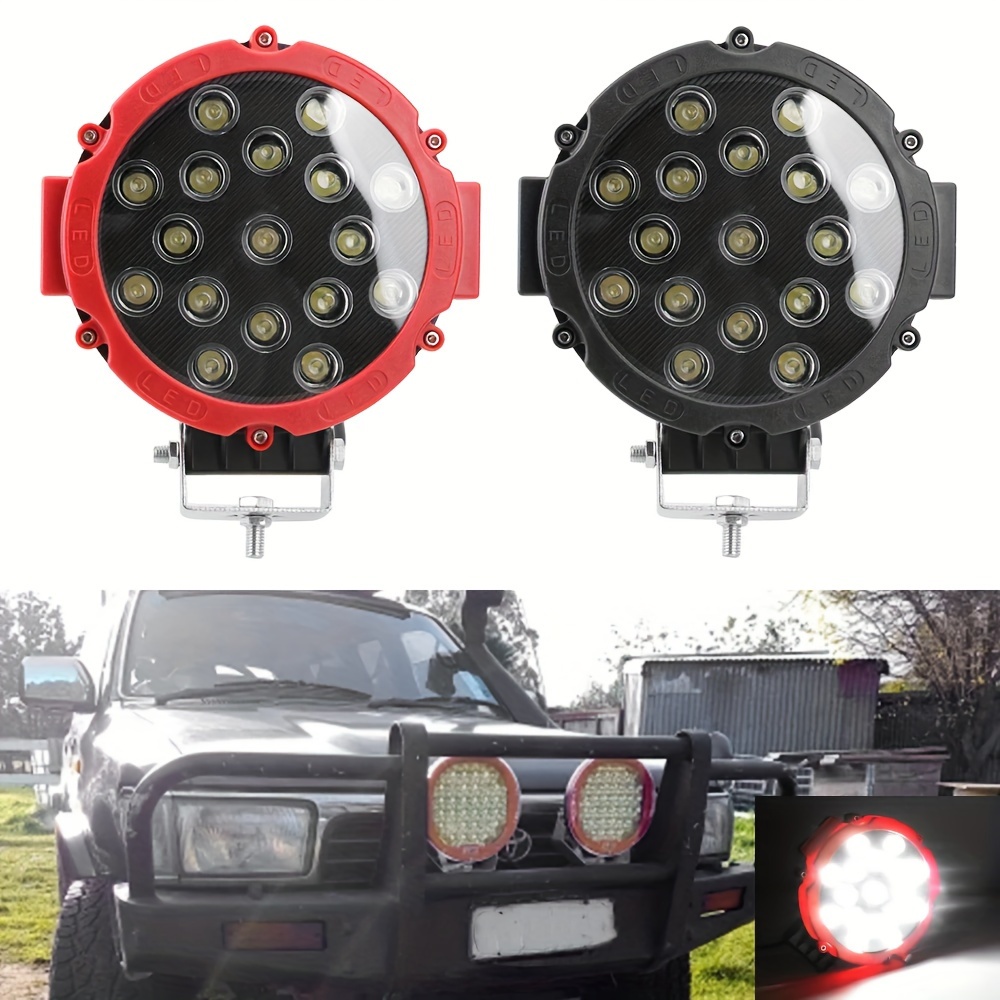 51W 6 inch Round Led Offroad Lights Jeep Wrangler Off Road Lights