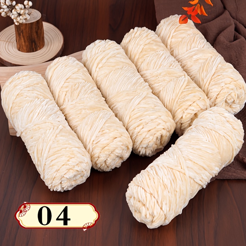 TEMU 6 pièces de fil chenille polyester luxueux, 600g par paquet, idéal pour tricot et crochet, parfait pour écharpes, bonnets, châles, cardigans,