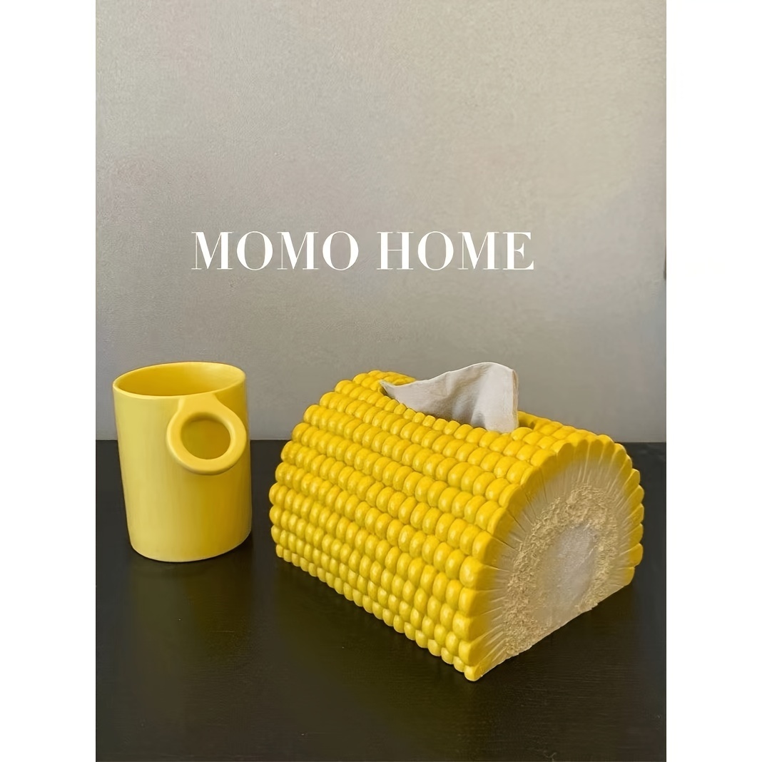 

Unique Corn-shaped Tissue Box Holder - Creative Decor For Living Room & Dining Table, Plastic