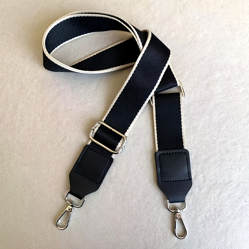 TEMU Black Double-sided Contrast Polyester Bag Strap, Adjustable Long And Short Crossbody Extension Belt, 1.5in Handbag Strap, Shoulder Strap Single