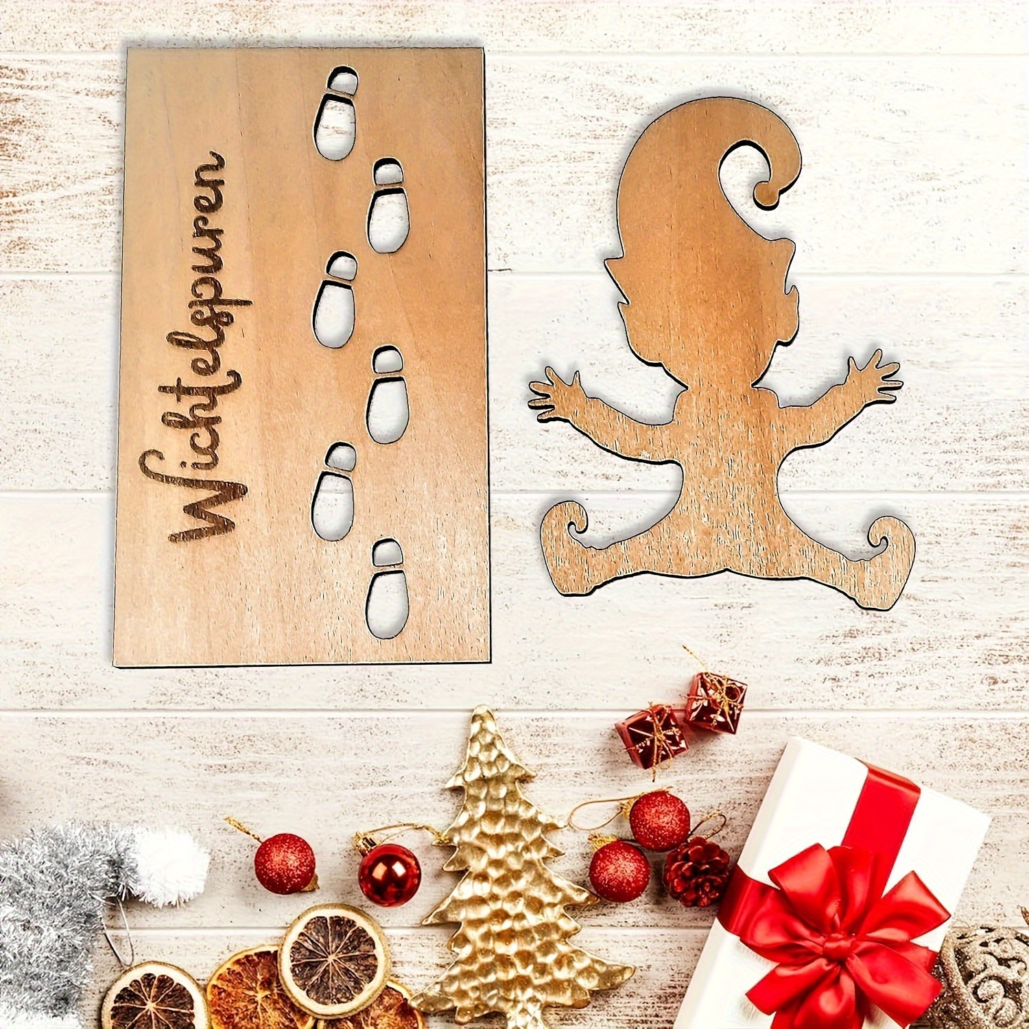 

Elf - Wooden Christmas Decoration For