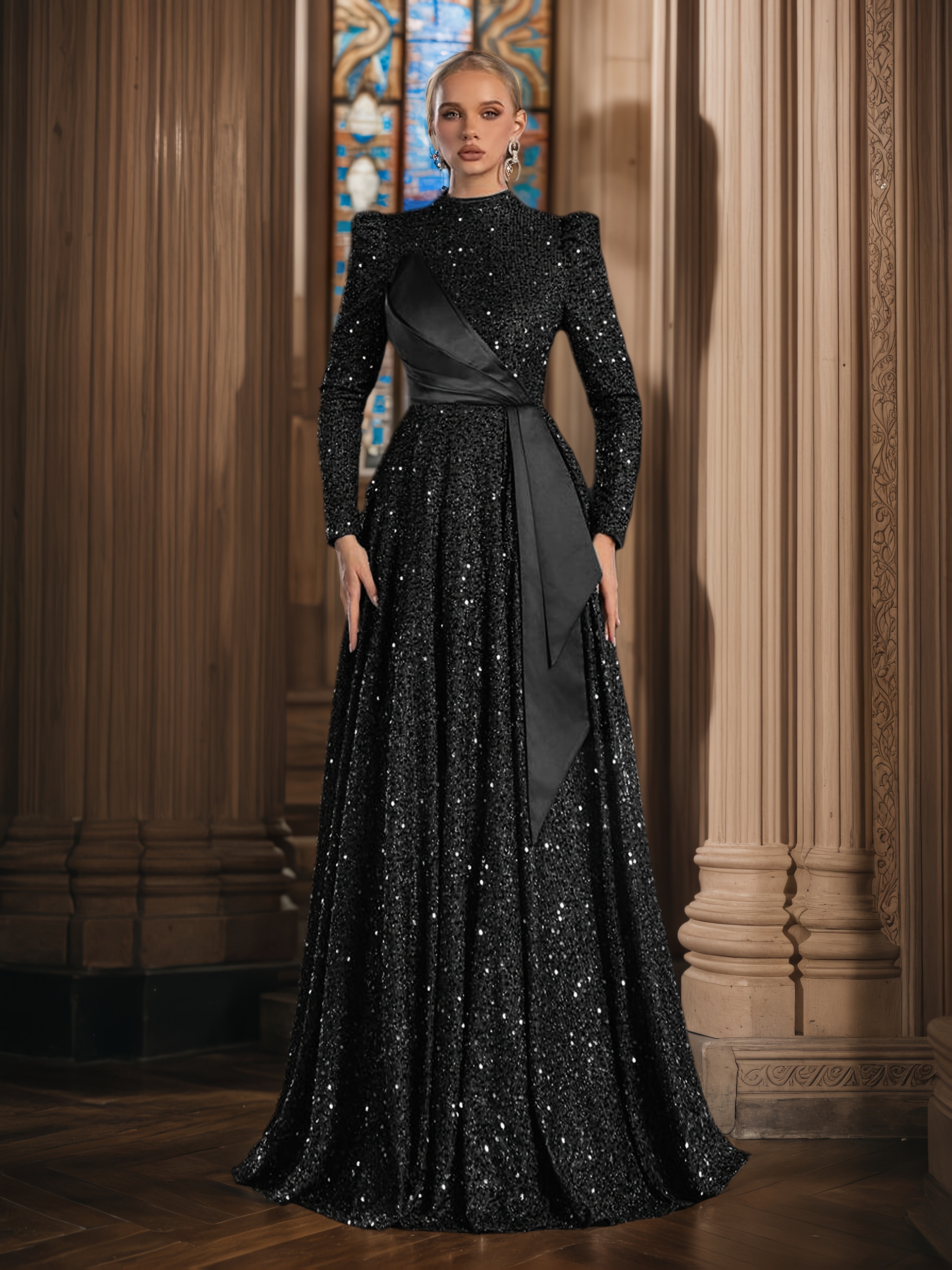 sachin and babi light blue dress long sleeve formal dresses sold on Temu United States