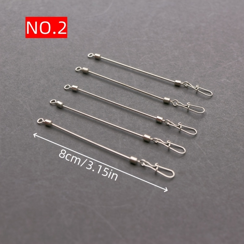 Fishing Tools, 5pcspcspcs Fishing Anti-bite Rods, Anti-bite Chain, Anti-bite Pin, With 1#, 2#, 3#, 4#. 4 Kinds Of Specifications . Suitable For Aggressive Fish Schools With Many Teeth