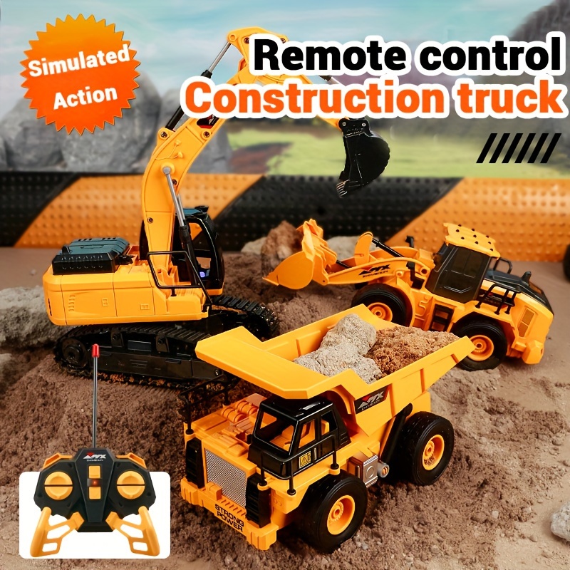 heavy equipment rc excavator and dump truck