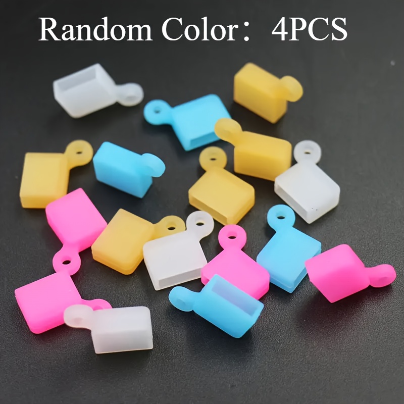 TEMU 4pcs Silicone Usb Plug Protector, Usb Interface Cover Usb Type A Male Dust Plug Protector Random Color