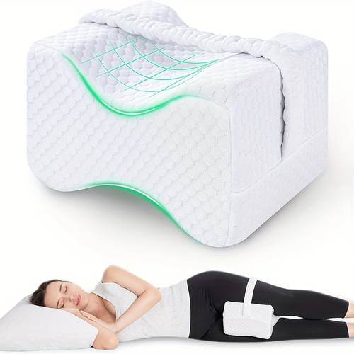 kussen | ergonomisch ontworpen zijslap kussen | kniekussen met zijslapband | kniekussen met afneembare en wasbare hoes