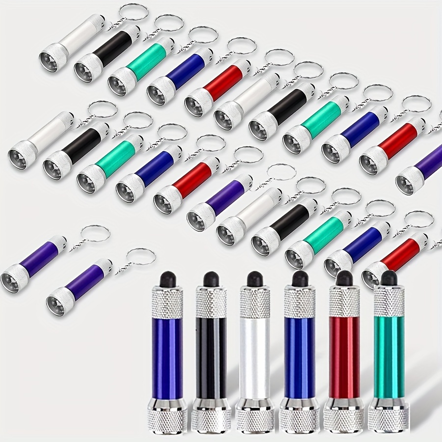 

30 Pack Mini Keychain Flashlights Bulk With Pocket Handheld Flashlight For Camping Hiking (multi Color)