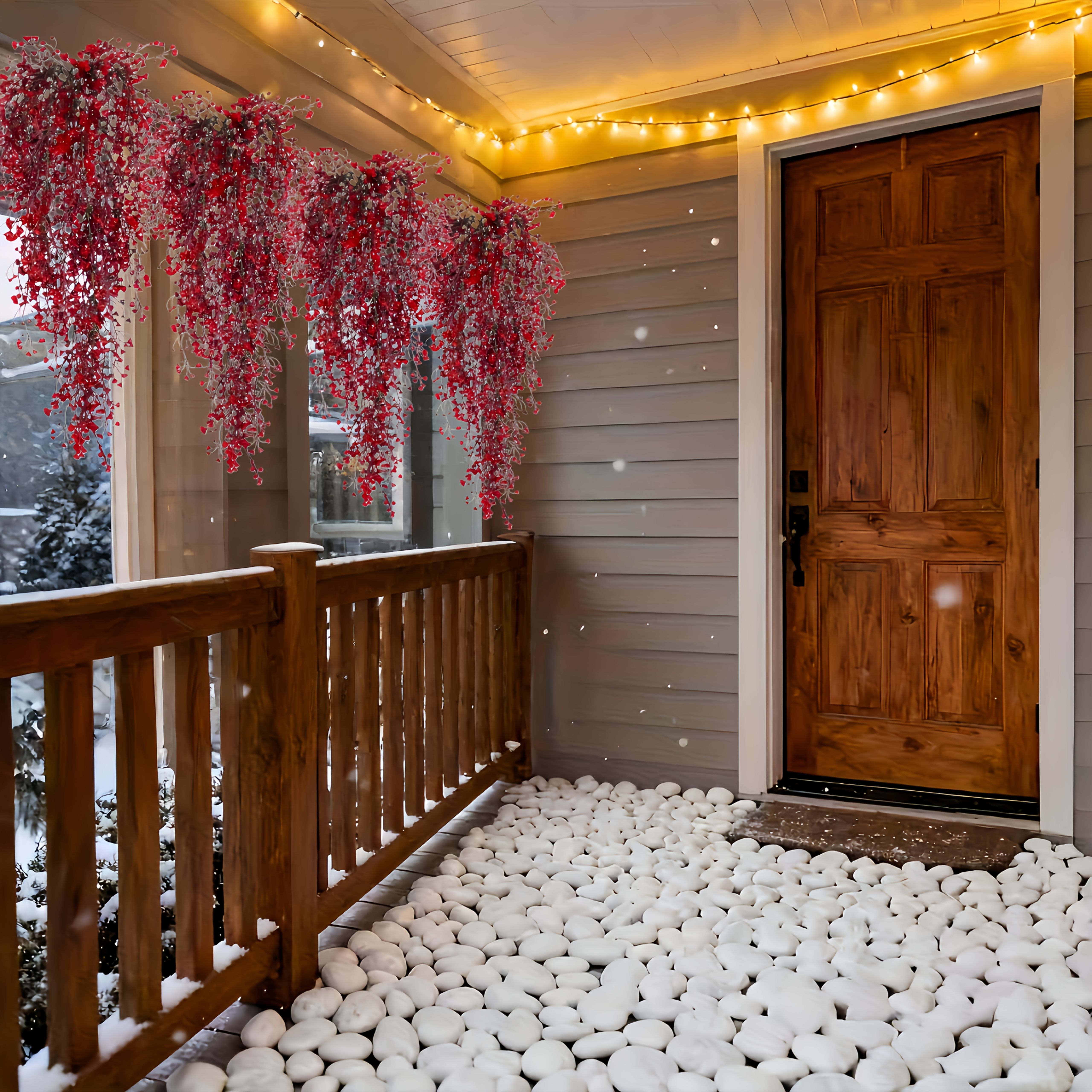 6 st stor set med konstgjorda växter för högtider - Temu Sweden