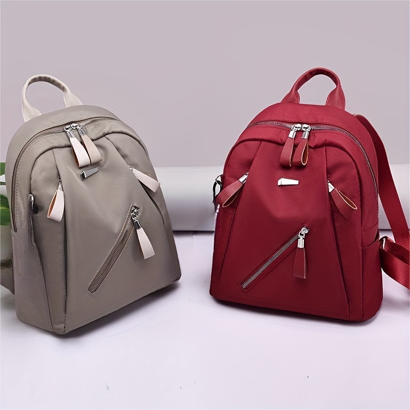 

1pc Fashion Backpack, Casual & Street Style Oxford Cloth Bag, Middle School Student Bookbag With Multiple Pockets