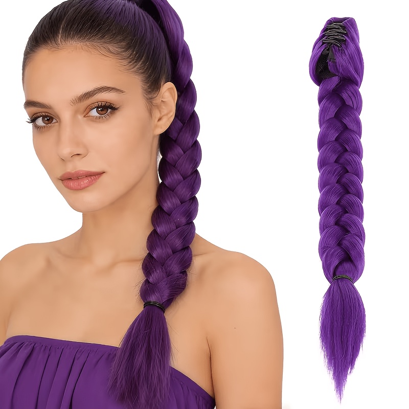   de cabello trenzada     para mujer | peluca de   de cabello trenzada   con pinza, adecuada para navidad, festivales de  , graduaciones y cosplay,   con fibra de cabello liso resistente al  , accesorio de pelo de goma de moda, mejora el  ,   de  