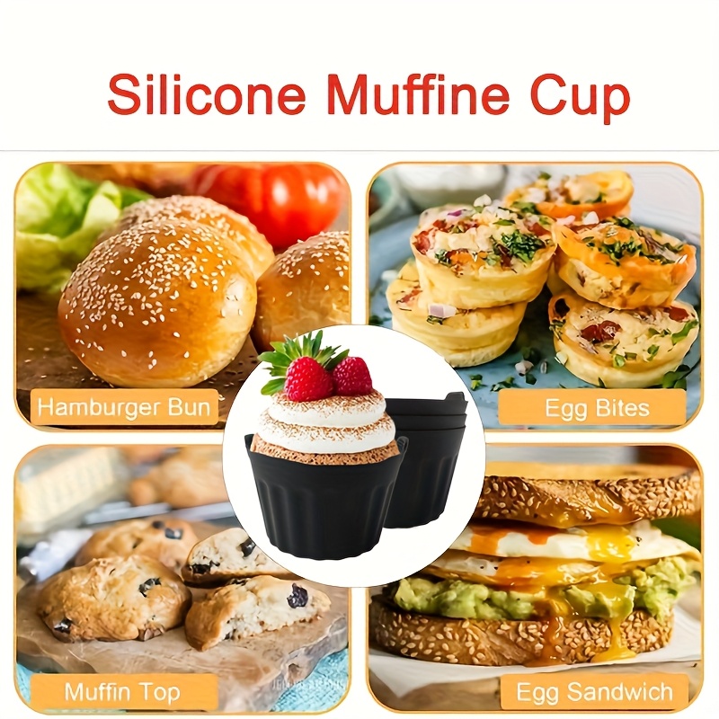4pcs silicone cake mold reusable suitable for air fryer silicone mat air fryer omelette mini silicone omelette air fryer and toaster anti sticking   accessories Product details 0