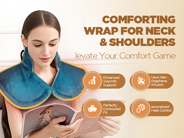   pad for neck shoulders back   fast   to 150 f 2 0lb weighted electric pad 6 heat levels auto off soft plush fabric   22 x18 gifts for women men mom dad birthday and mothers day Product details 1