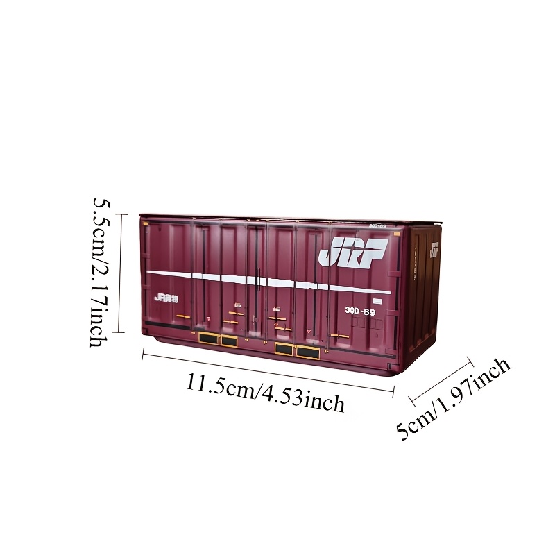 TEMU Container Storage Box Retro Wine Red Mini Container Storage Box Simulation Container Shape Office Industrial Style Decorative Coin Jewelry