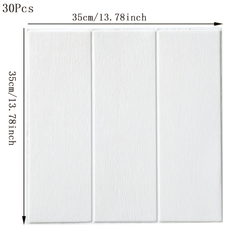 30pcs Wood Grain Self-adhesive Wall Stickers Bedroom Living Room Dorm Office Wall Decoration Stickers Waterproof Wallpaper Creative Wallpapers